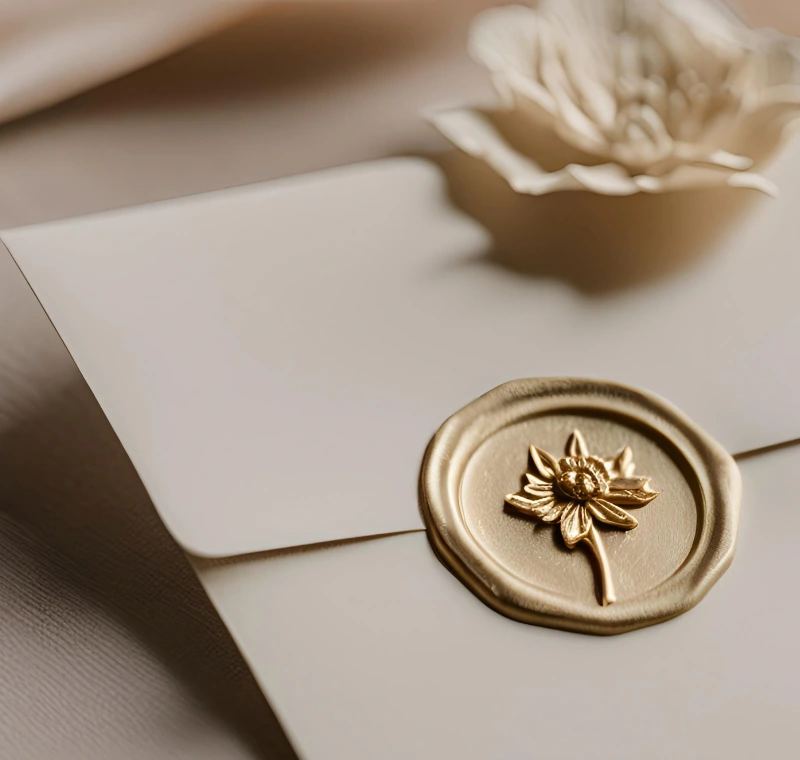 Brautpaar stößt mit Familie und Freunden an einer festlich gedeckten Hochzeitstafel an. Eine stimmungsvolle Hochzeitsfeier bei Sonnenuntergang mit Blick über die Hügellandschaft – Inspiration für Hochzeiten mit Andrea Wedding in Thüringen, Bayern und Sachsen.